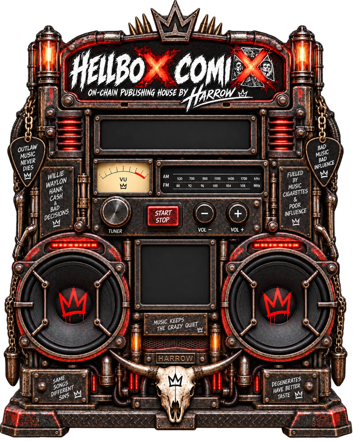 Harrow's Radio -- a steampunk Hellbox Comix broadcast unit